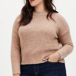 Torrid peach and confetti yarn sweater size 2X